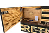 Custom Wooden Concealment American Flag with RFID Lock and Personalized Engraving
