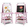 3-in-1 Double-Sided Storage Art Easel-Pink