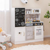 Pretend Play Kitchen with Utensils for Kids Aged 3+-White