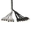 Level 2 RCA 100% Copper OFC Y Connector 2 MALE to 12 MALE 1.5 Feet - SILVER