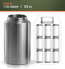 Insulated 1 Gallon Water Bottle with Sleeve - Stainless Steel Wide Mouth Growler with Tactical Carrying Bag - Insulation for Hot/Cold Drinks (128oz)
