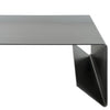 Rectangular Metal Coffee Table with storage Heavy Duty Raw Steel