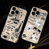 Black Guitar Music Cat Phone Case