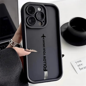 Travel-Inspired Airplane Route Soft Liquid Silicone Phone Case