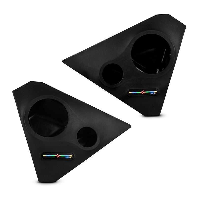 Polaris Slingshot Front Kick Empty Panel Pods With Digital LED Lights fits 2 x 6.5