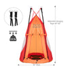 2-in-1 40 Inch Kids Hanging Chair Detachable Swing Tent Set-Orange