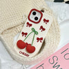 3D Bow Cherry Pendant Shockproof Cover Cartoon Shatter Silicone Soft Phone Case