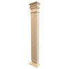 Troia Light Travertine Rectangular Italian Hand-carved Column (W)16