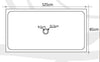 Troia Light Travertine Rectangular Shower Base Hand-carved from Solid Block (W)32