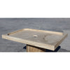 Troia Light Travertine Rectangular Shower Base Hand-carved from Solid Block (W)32