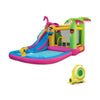 Inflatable Bounce Castle with Long Water Slide and 735W Blower