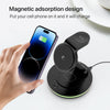 Foldable 4-in-1 Magnetic Wireless Charging Station with 7-Color Night Light for iPhone, Apple Watch & AirPods
