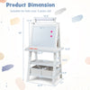 3-in-1 Double-Sided Storage Art Easel-White