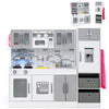 Wooden Kitchen Playset with Lights and Sounds for Ages 3+-Gray