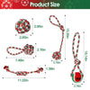 GBruno 5Pcs Christmas Dog Rope Chew Toys