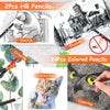 GBruno 140Pcs Art Supplies With Colored Pencils