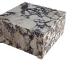 Calacatta Viola Marble Rectangular Prism Block Design Coffee Table (W)24