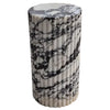 Calacatta Viola Marble Plinth Side Table Fluted Polished (W)10
