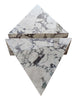 Calacatta Viola Marble Triangular Design Coffee Table Polished Set of 2