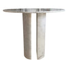 Carrara White Marble Round Dining Table with Round Marble Legs (D)48