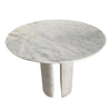 Carrara White Marble End/Side Table with Marble Legs Polished (D)18