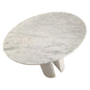 Carrara White Marble End/Side Table with Marble Legs Polished (D)18