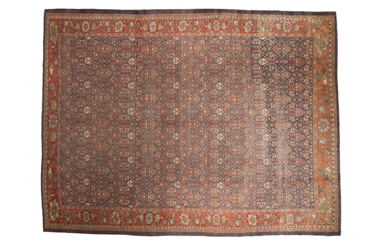 RESERVED 10.5x13.5 Vintage Distressed Mahal Carpet