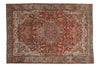 8x11.5 Vintage Distressed Ahar Carpet