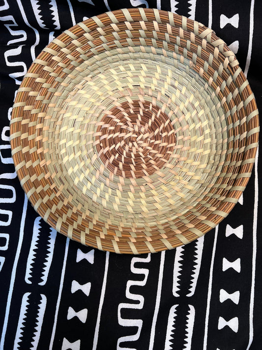 Gullah Catch All Sweetgrass and Bulrush Hand woven Basket sewn in Charleston, South Carolina