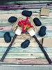 Felt campfire play set gift for kids- fake fire pit  - camper decor - bonfire - set for two - photography prop