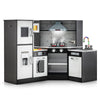 Kids Corner Pretend Kitchen Playset with Separated Washing Basin-Coffee