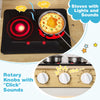 Kids Kitchen Playset with Lights Sounds Microwave Stoves Sink Oven and Cooking Accessories-White