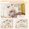 Large Toddler Playhouse Tent with Door Curtains Windows-Beige