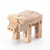 Modern Wooden Pig Decor – Interactive Puzzle & Art Piece