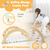 2-in-1 Arch Rocker with Soft Cushion for Toddlers-Natural