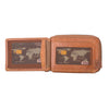 Powell Handmade Unisex Leather Wallet with Zippered Compartment