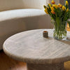 Silver Travertine Vein-cut Round Honed 2