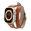 Syracuse Double Tour Leather Bands for Apple Watch 9, Ultra 2 and SE