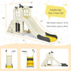 6-In-1 Large Slide for Kids Toddler Climber Slide Playset with Basketball Hoop-Yellow
