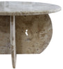 Troia Light Travertine Unfilled Round Polished Coffee Table (D)27.5