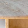 Troia Light Travertine Oval Shape Coffee Table Filled and Polished (W)24