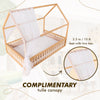 Twin Size Montessori House Bed for Kids with Fence