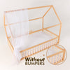 Twin Size Montessori House Bed for Kids with Fence