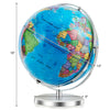 13 Inch Illuminated World Globe 720° Rotating Map with LED Light